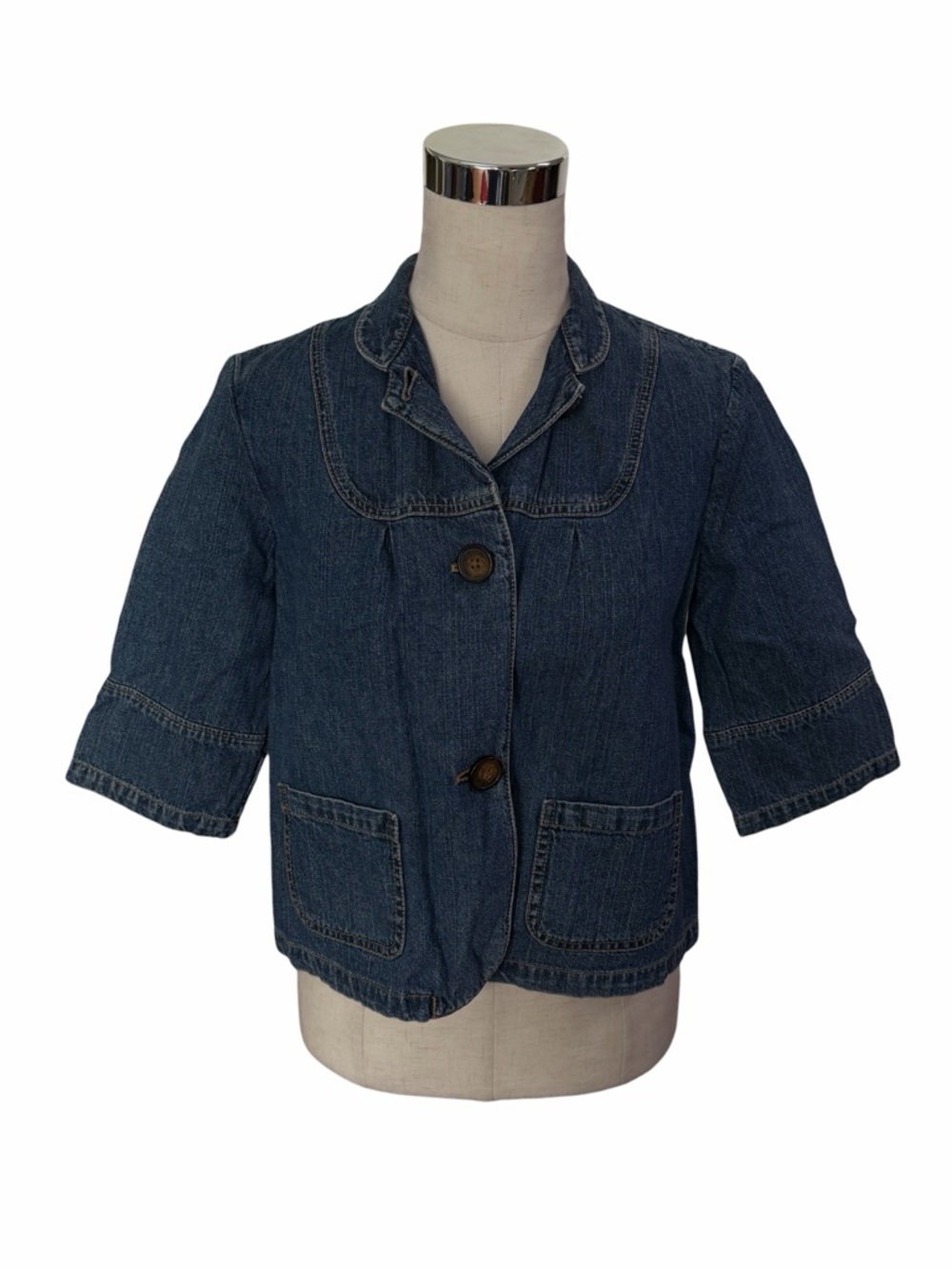 RELATIVITY Small Denim Button Jacket